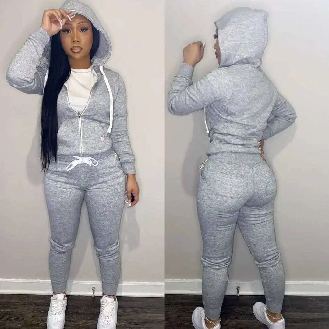 Fall Winter 2 - Piece Set - Hoodie & Pants Sweatsuit for Women in 11 Colors - EverHype