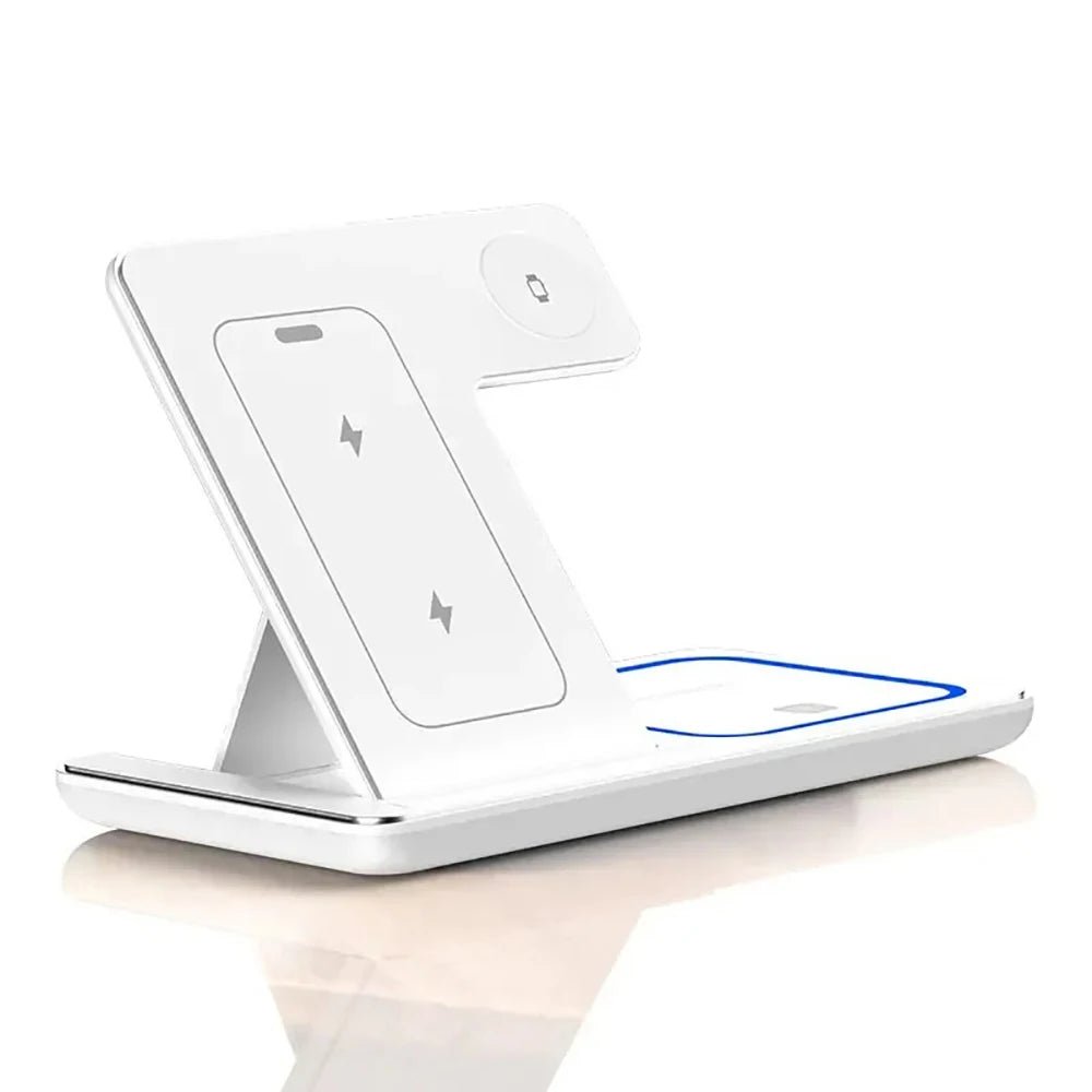 30W 3 in 1 Magnetic Fast Wireless Charger Stand Foldable Charging Station For iPhone 15 14 13 Apple Watch 9 8 7 6 5 Airpods Pro - EverHype