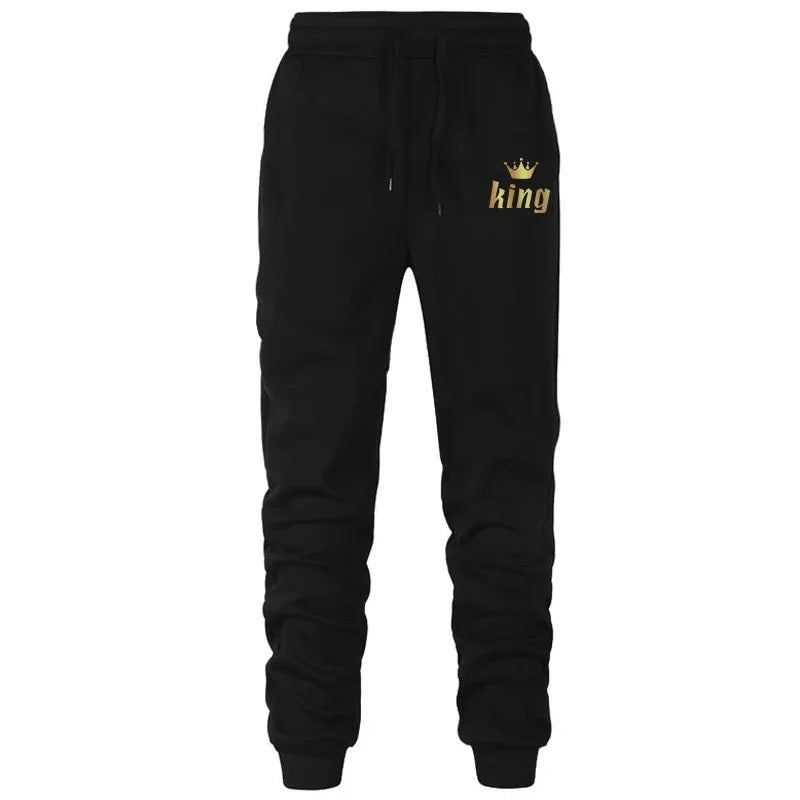 ๐ King & Queen Couple Sweatsuit Bundle - 4 Piece Set | His & Hers Matching Hoodie & Jogger Pants - EverHype