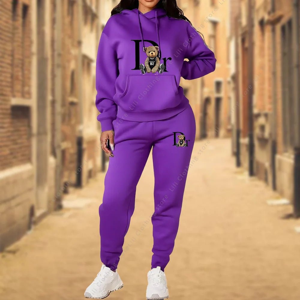 Women's TrackSuit Aesthetic Designer Clothes High quality Hoodies Sweatshirts Sweatpants 2 Piece Suit Sportwear Woman Pants Sets - EverHype