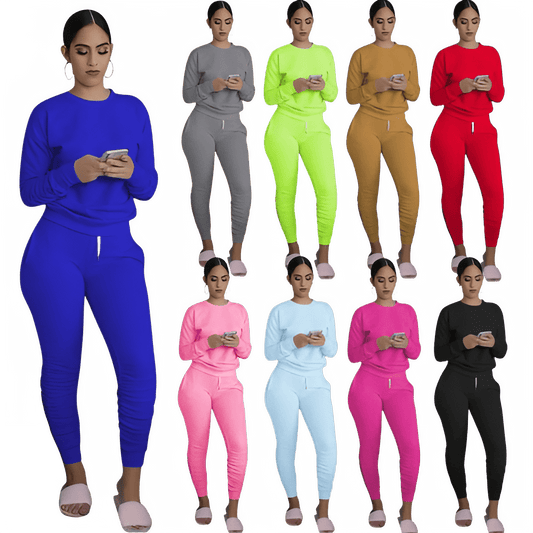Women's Two Piece Casual Tracksuit Set - EverHype