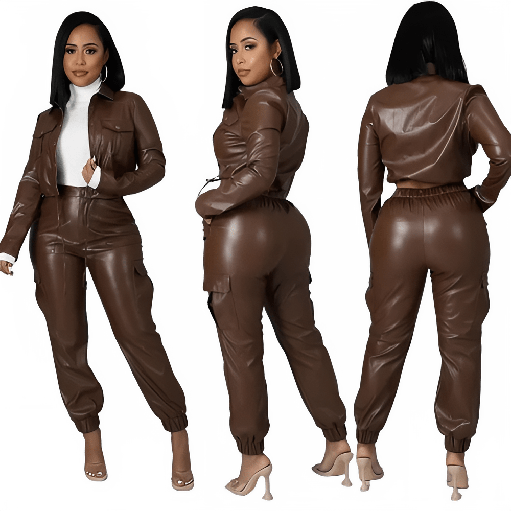 Women's Two Piece Long Sleeve Cardigan Pants Set - EverHype