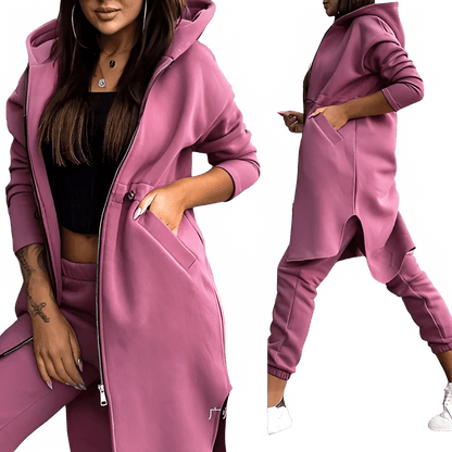 Women's Hooded Jacket & Trousers Two - Piece Set - EverHype