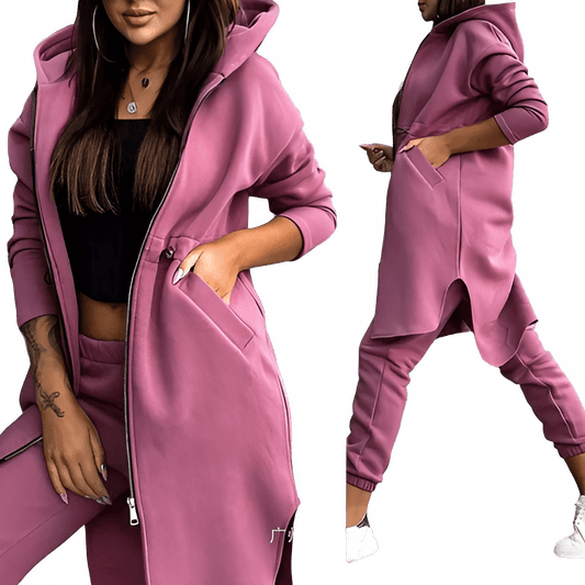 Women's Hooded Jacket & Trousers Two - Piece Set - EverHype