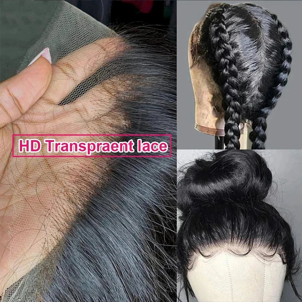 360 Full Lace Wig Human Hair Pre Plucked 250 Density Human Hair Wigs Body Wave 13x6 HD Lace Frontal Wig Glueless Wig human hair - EverHype