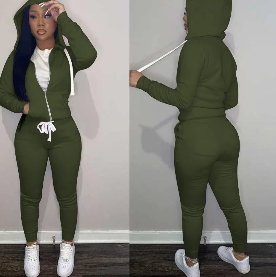 Fall Winter 2 - Piece Set - Hoodie & Pants Sweatsuit for Women in 11 Colors - EverHype