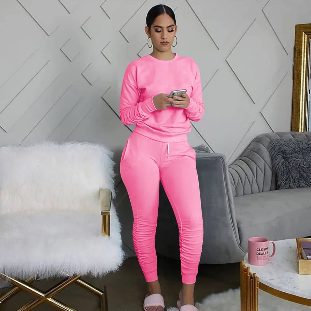 Women's Two Piece Casual Tracksuit Set - EverHype
