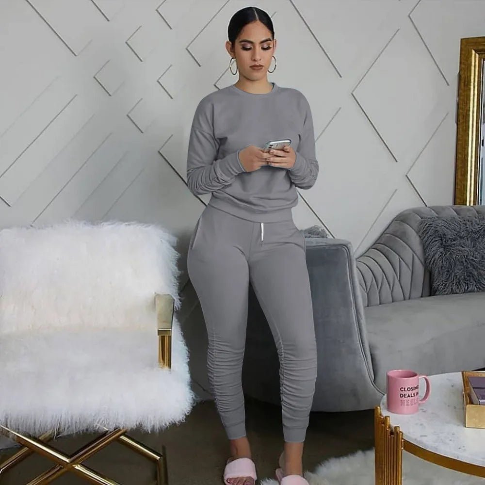 Women's Two Piece Casual Tracksuit Set - EverHype