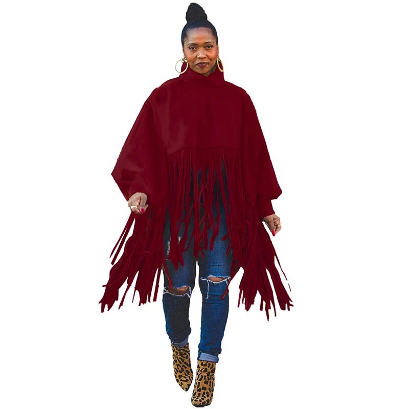 Plus Size Tassel Top - Elegant Streetwear Blouse for Fall | Women's Fashion - EverHype