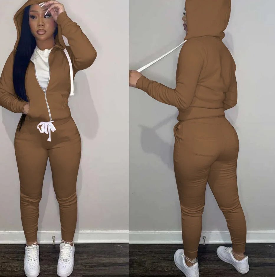 Fall Winter 2 - Piece Set - Hoodie & Pants Sweatsuit for Women in 11 Colors - EverHype