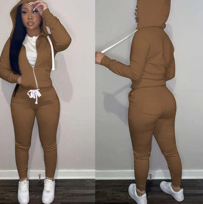 Fall Winter 2 - Piece Set - Hoodie & Pants Sweatsuit for Women in 11 Colors - EverHype