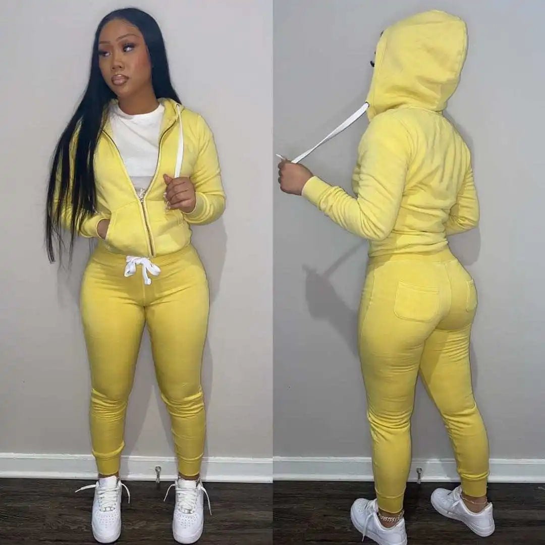 Fall Winter 2 - Piece Set - Hoodie & Pants Sweatsuit for Women in 11 Colors - EverHype