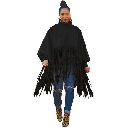 Plus Size Tassel Top - Elegant Streetwear Blouse for Fall | Women's Fashion - EverHype