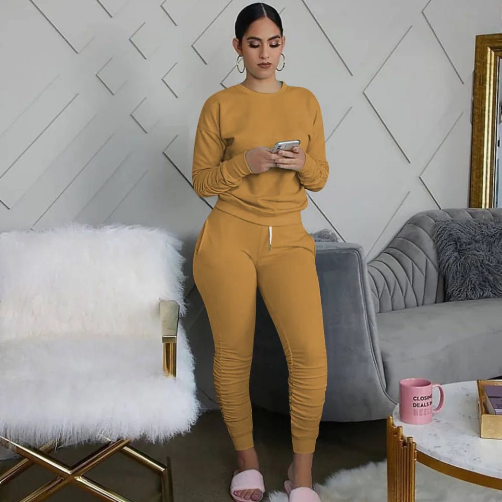 Women's Two Piece Casual Tracksuit Set - EverHype