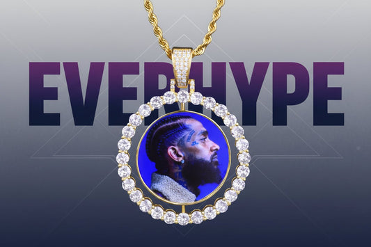 Custom Photo Necklace - Rotating Double - Sided Medallion Pendant for Men - EverHype