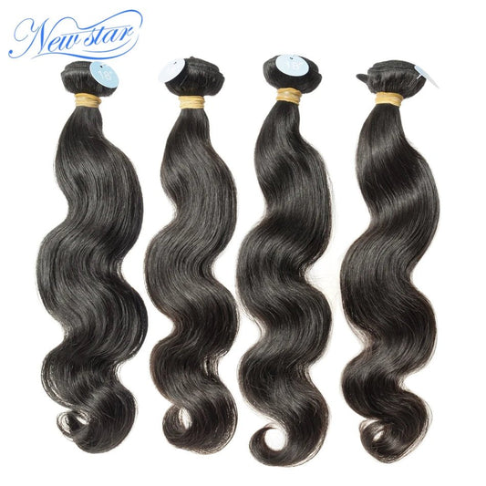 Peruvian Body Wave Hair 4 Bundles New Star 11A Virgin Human Hair Weave Extension Natural Color Hair Unprocessed Raw Hair Weaving - EverHype