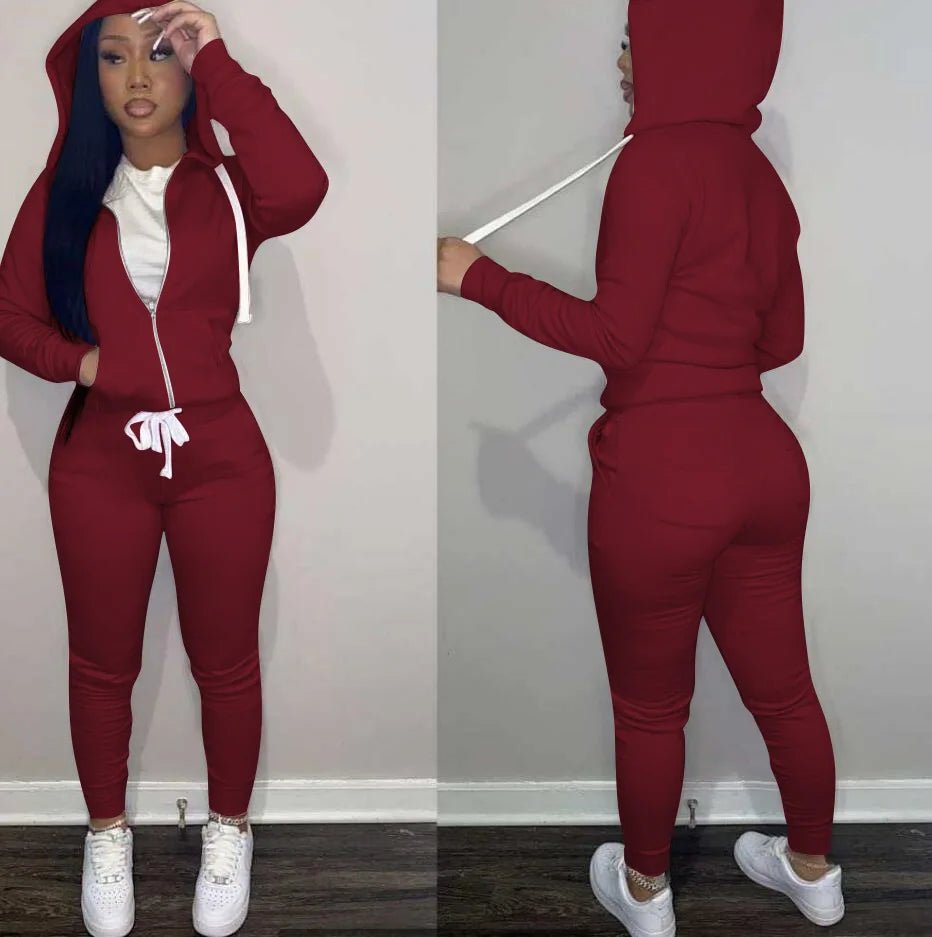 Fall Winter 2 - Piece Set - Hoodie & Pants Sweatsuit for Women in 11 Colors - EverHype