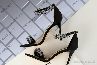 BIGTREE Shoes Open Toe Rhinestones Sandals Women 2026 New Designer Sexy High Heels Sandals Female Shoes Summer Heeled Sandals - EverHype