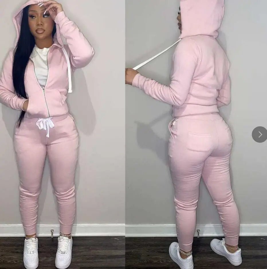 Fall Winter 2 - Piece Set - Hoodie & Pants Sweatsuit for Women in 11 Colors - EverHype
