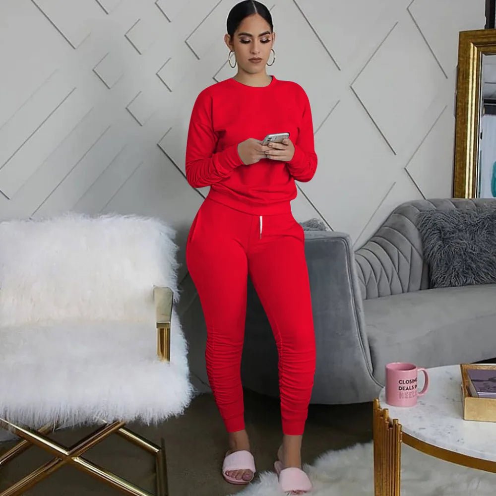 Women's Two Piece Casual Tracksuit Set - EverHype