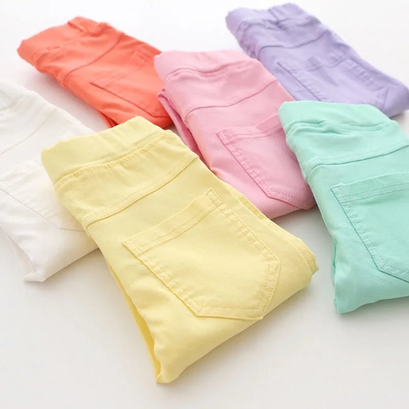 Girls Pants Children Kids Pencil Pants Spring Summer Fashion Candy Colors - EverHype