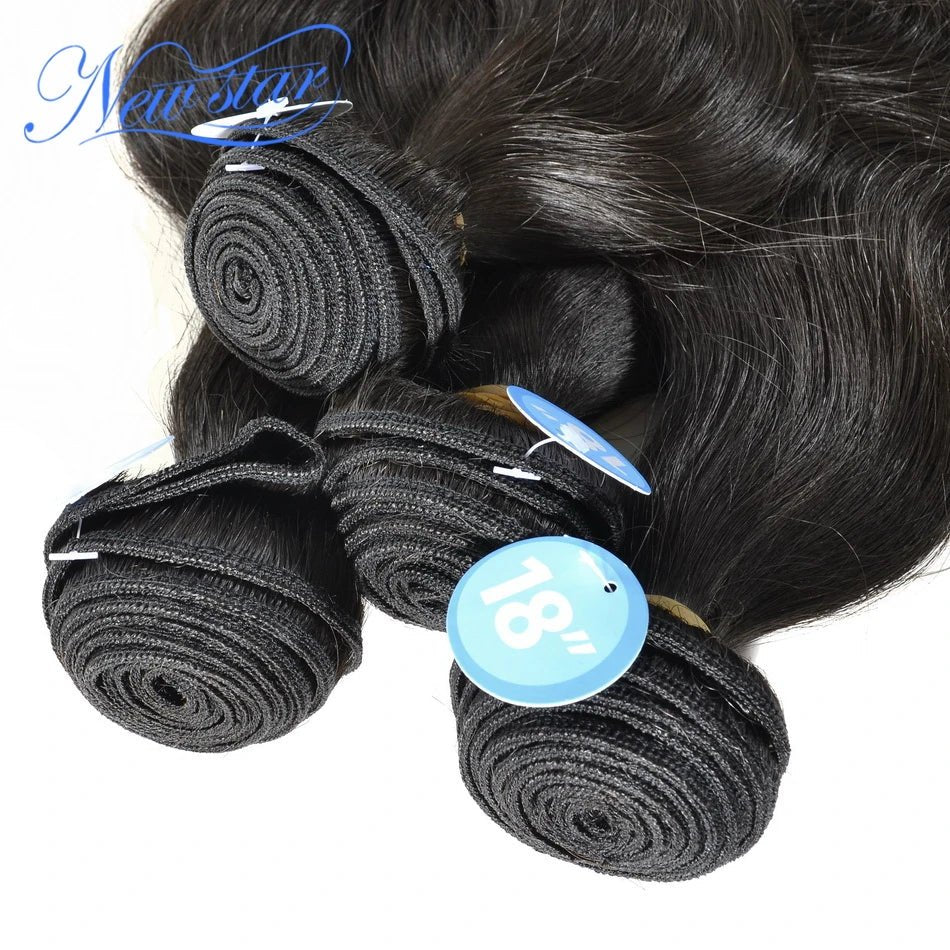 Peruvian Body Wave Hair 4 Bundles New Star 11A Virgin Human Hair Weave Extension Natural Color Hair Unprocessed Raw Hair Weaving - EverHype