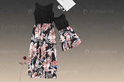 Mom and Daughter Matching Dress - Sleeveless Family Outfit for Beach & Weddings - EverHype