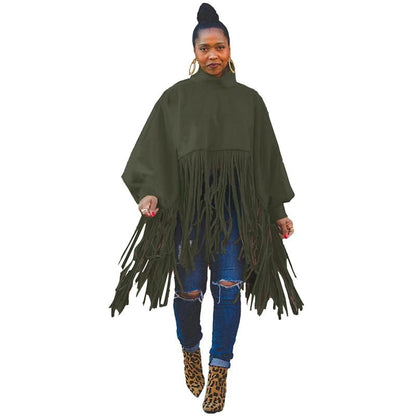 Plus Size Tassel Top - Elegant Streetwear Blouse for Fall | Women's Fashion - EverHype