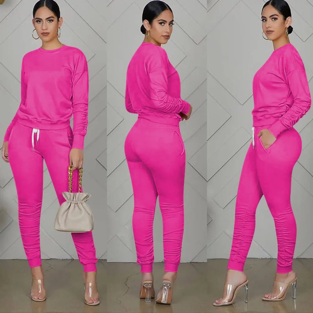Women's Two Piece Casual Tracksuit Set - EverHype
