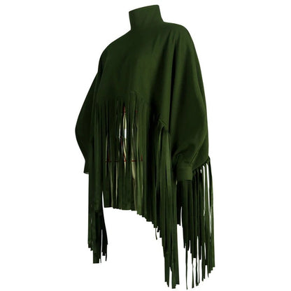 Plus Size Tassel Top - Elegant Streetwear Blouse for Fall | Women's Fashion - EverHype