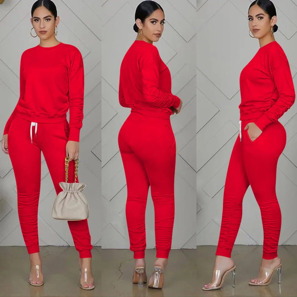 Women's Two Piece Casual Tracksuit Set - EverHype