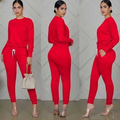 Women's Two Piece Casual Tracksuit Set - EverHype