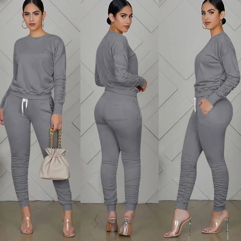 Women's Two Piece Casual Tracksuit Set - EverHype