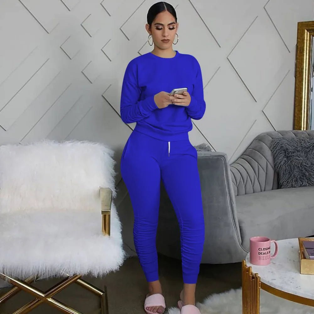 Women's Two Piece Casual Tracksuit Set - EverHype
