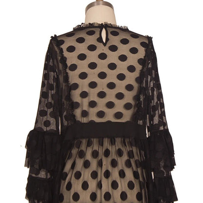 Dress Women Plus Size Sexy Long Dresses Elastic High Waist Transparent Black Mesh Dress Elegance Lace Wholesale Dropshipping - EverHype