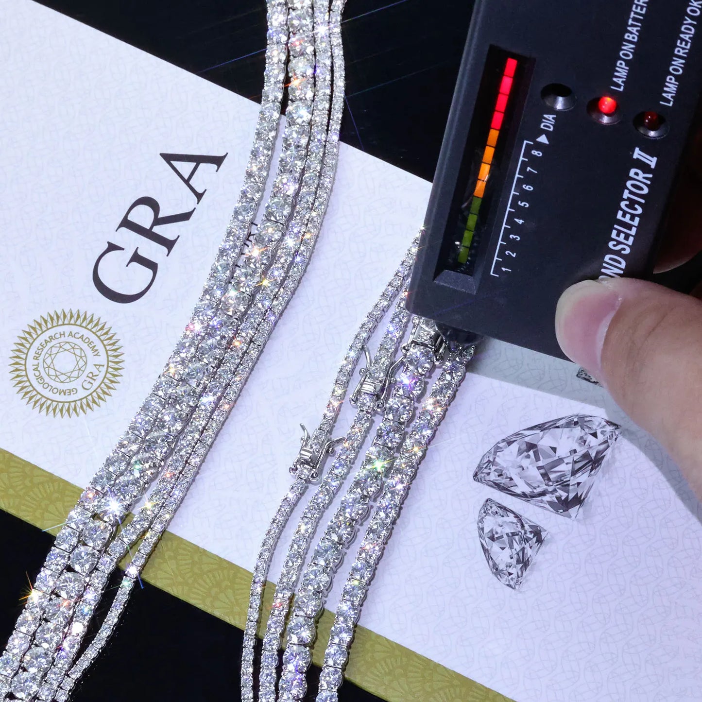 Moissanite Tennis Chain Necklace - 925 Silver Iced Out VVS 2mm - 5mm - EverHype