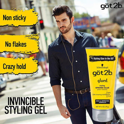 Got2b Glued Spray Styling Spiking Hair Gel Waterproof Lace Wig Adhesive invisible Hair Accessories Glue Remover Spray 170g - EverHype