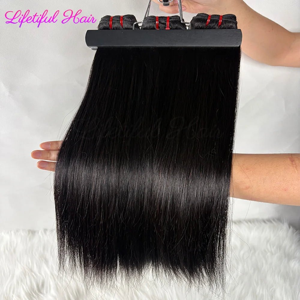 15A Double Drawn Hair Bundles Straight Vietnamese Raw Hair Bundles Human Hair Extensions 20 22 24 Inch Tissage Humain Hair - EverHype
