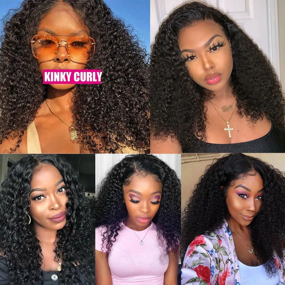 15A Malaysian Kinky Curly Bundles With Frontal Wet and Wavy Water Wave Human Hair Bundles With Closure Natural Virgin Human Hair - EverHype