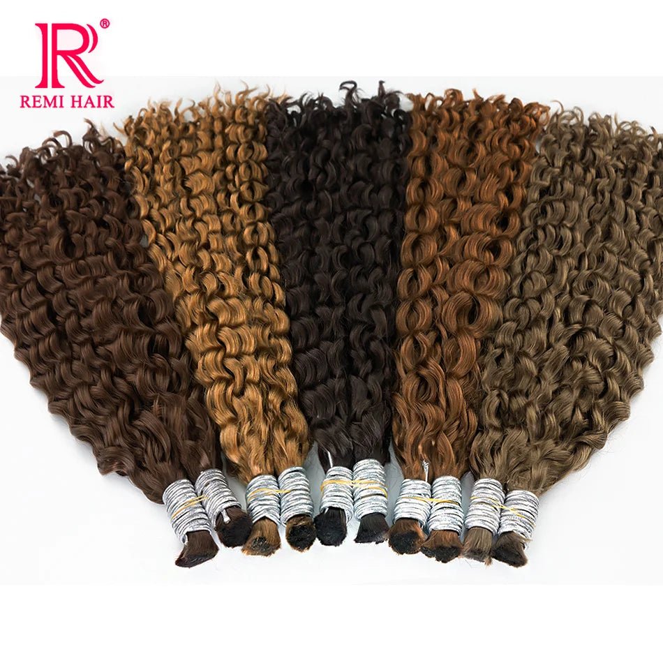 100% Human Hair Extensions for Braiding Natural Hair Weaving Loose Deep Beautiful Unprocessed Curly No Weft Vietnamese Hair Bulk - EverHype