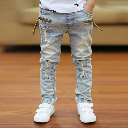 Boys Straight Jeans - Classic Denim Pants for Kids Ages 4 - 11 - EverHype