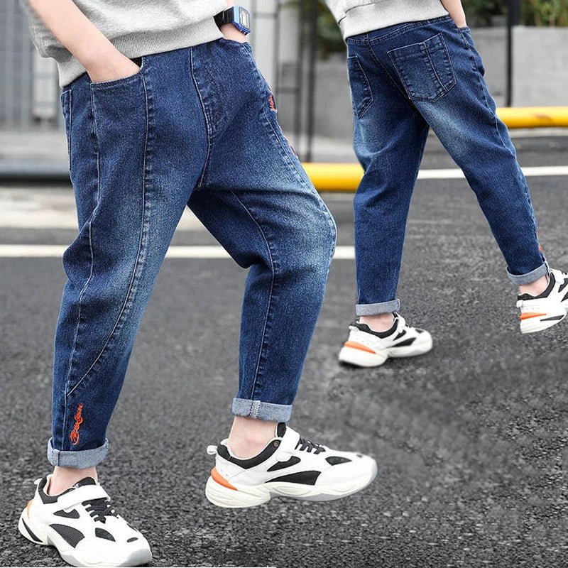 Boys Straight Jeans - Classic Denim Pants for Kids Ages 4 - 11 - EverHype