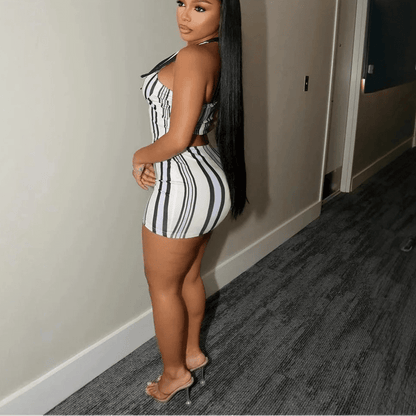 Striped Mini Skirt & Sleeveless Top Set - 2 - Piece Sporty Streetwear | EverHype 2026 - EverHype