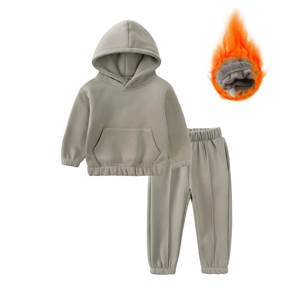 Kids 2 - Piece Fleece Set - Warm Sweatshirt & Pants for Boys & Girls - EverHype
