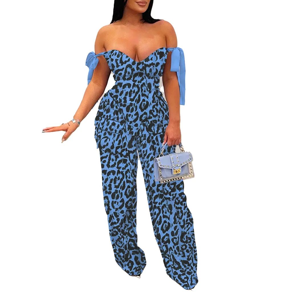 Women's Oil Painting 2 - Piece Set - Lace - Up Crop Top & Pants | Fall Winter Outfit - EverHype