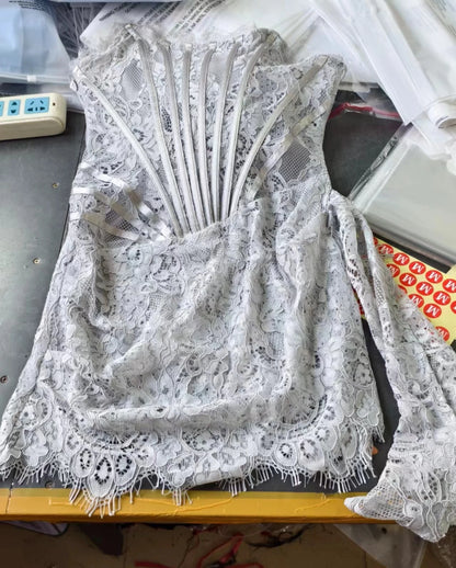White Wedding Guest Evening Dresses Luxury 2024 Red Birthday Party Outfits Women's Christmas Prom Gown Festive Elegant Gowns - EverHype