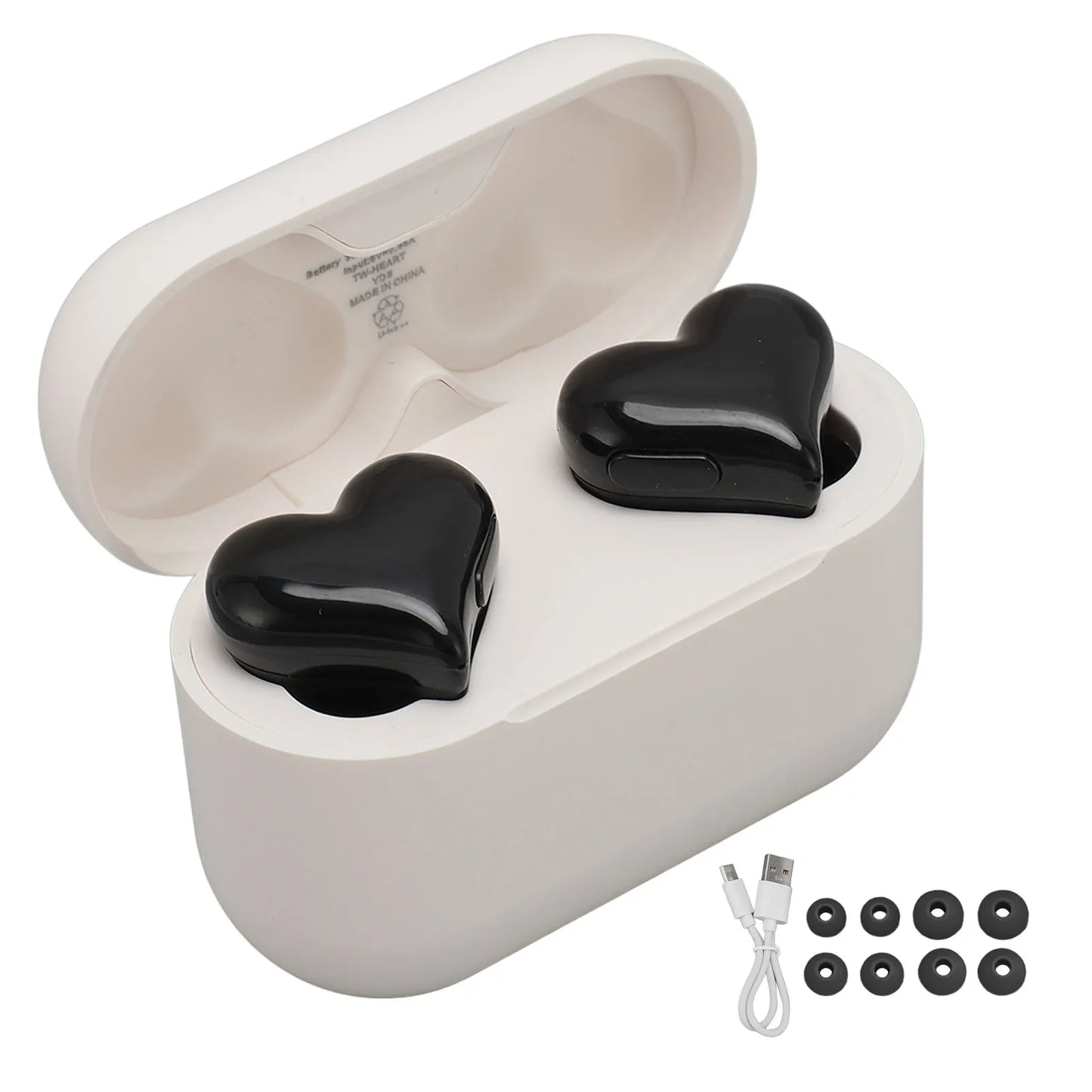 Heart Shaped Wireless Earbuds Wireless Earbuds Headphone Fast Pairing 20 Hours Playtime for Girls Women for Outdoor Gym Sports - EverHype