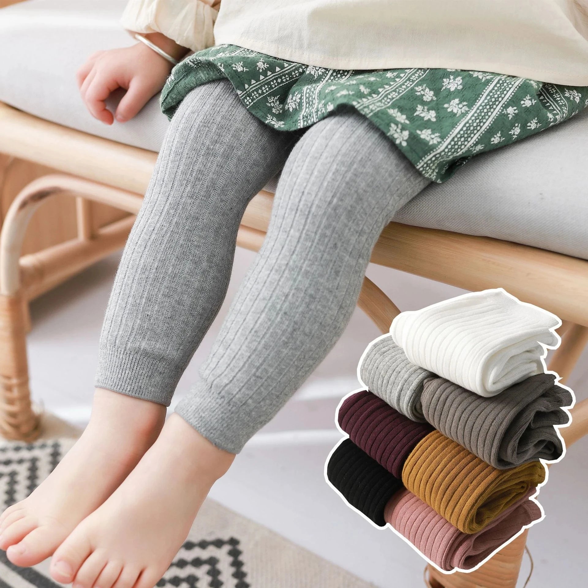 Spring Autumn Baby Boys Girls Pants Newborn Girl Leggings Tights Cotton Stretch Kids Children Knitting Trousers For 0 to 6Years - EverHype