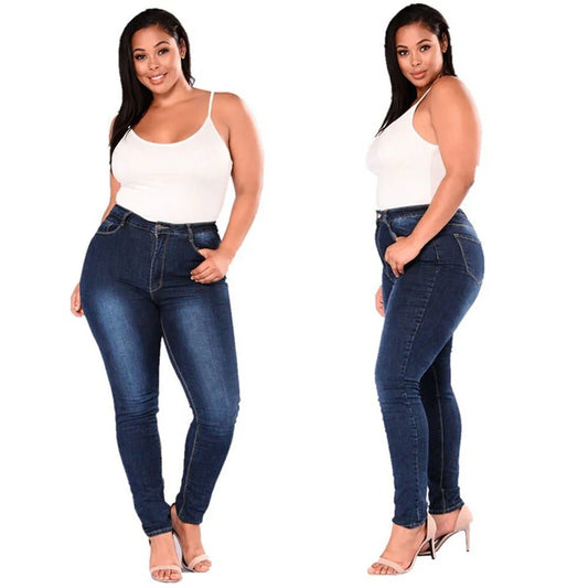 Plus Size High Waist Jeans - Stretchy Skinny Denim Pencil Pants | 2XL - 7XL - EverHype