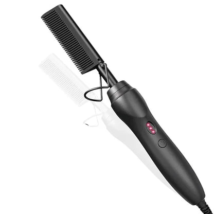 Pink Hot Comb - Electric Hair Straightening Iron for Wet & Dry Hair - EverHype